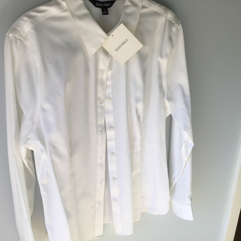 Ellen Tracy non-iron white shirt